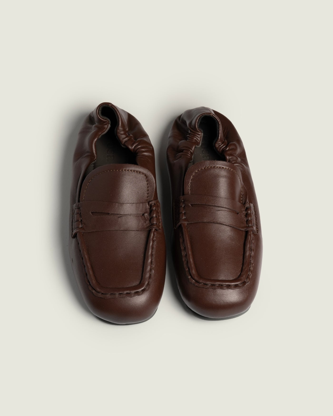 Penny Loafer Square - Leather | Brown