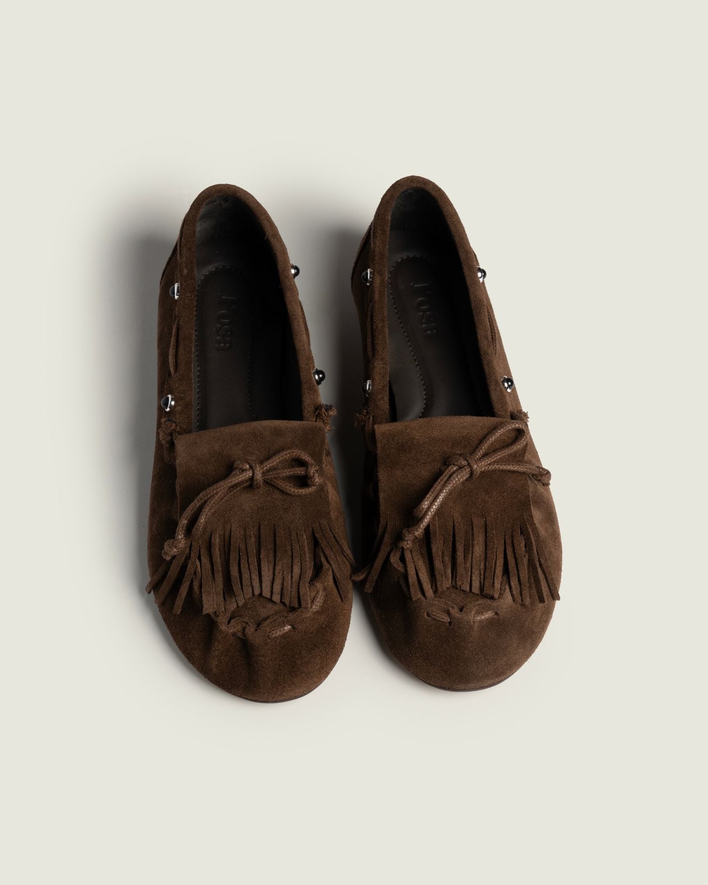 Fringe Moccasin | Dark brown