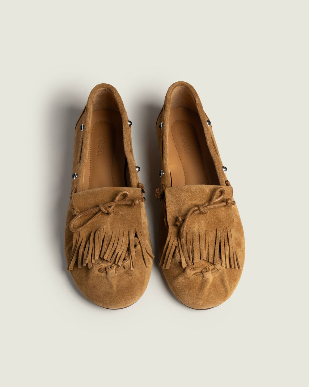 Fringe Moccasin | Cognac