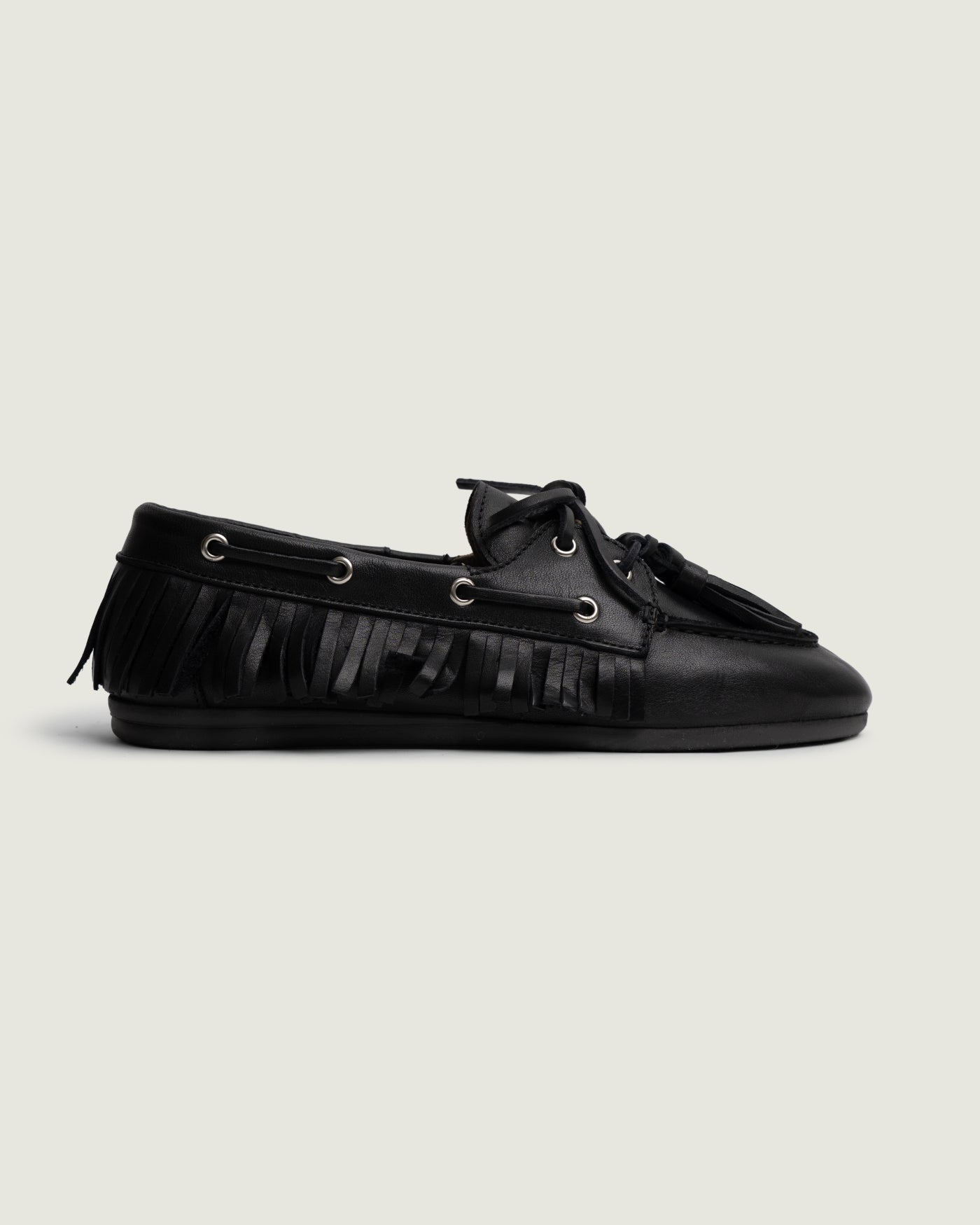 Boat Loafer Native Tassel - Soft Leather | Black