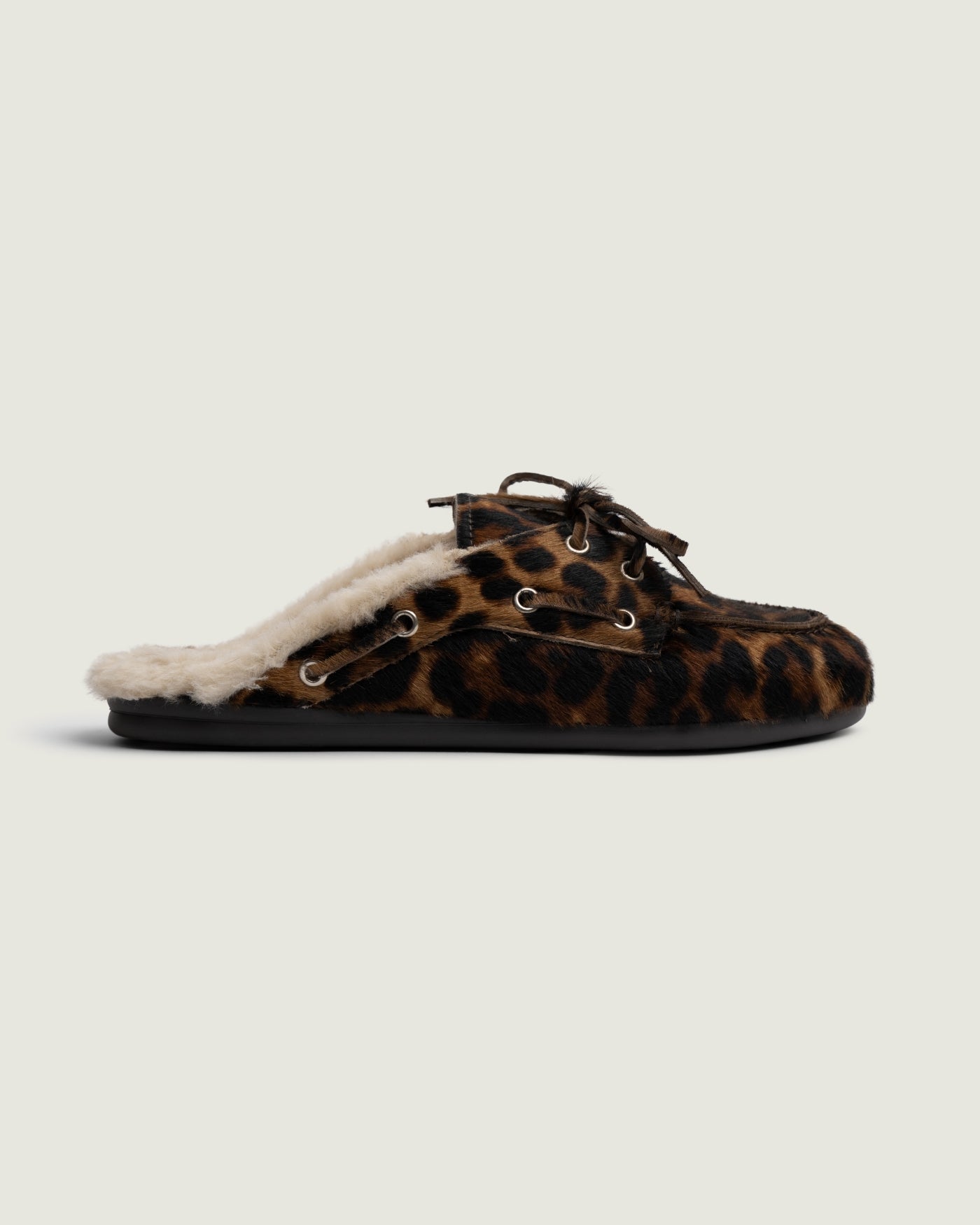 Boat Loafer Mule Fur - Animal | Leopard
