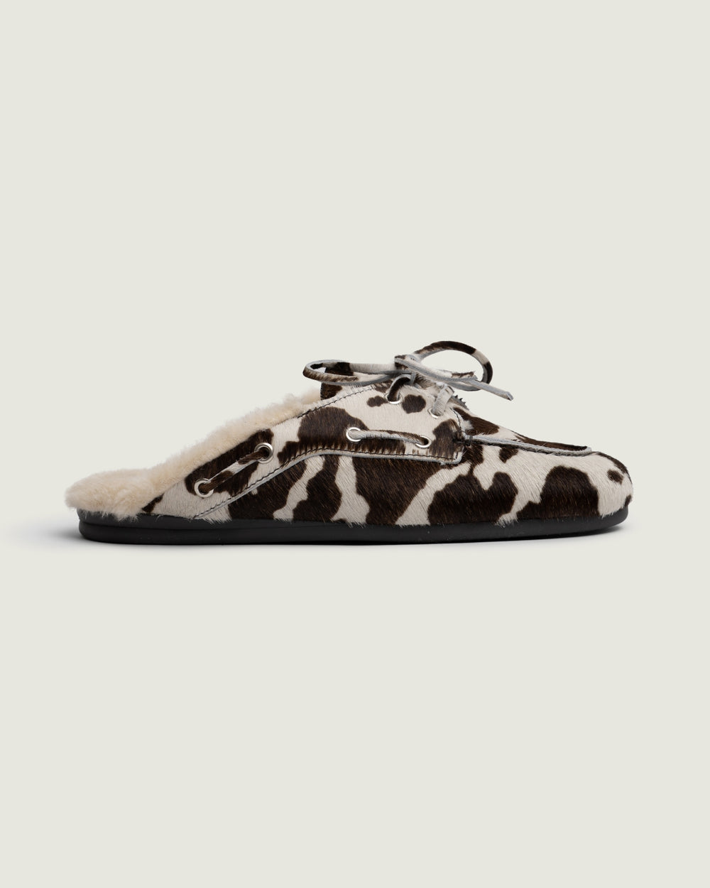 Boat Loafer Mule Fur - Animal | Cow