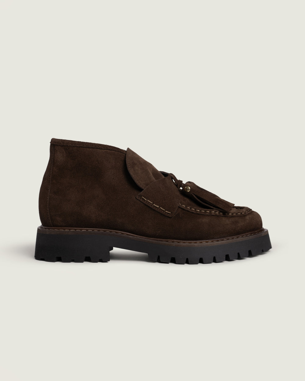 Aosta Tassel Boot | Dark brown
