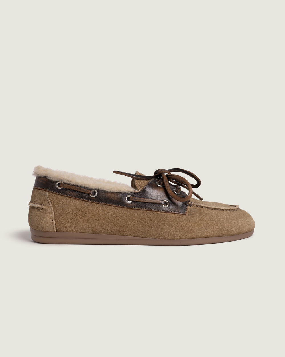 Boat Loafer Brushed Fur - Suede/ Leather | Coffee/ Caramelo