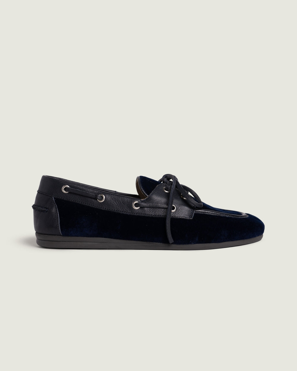 Boat Loafer Velvet | Navy