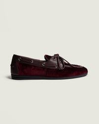 Boat Loafer Velvet | Burgundy