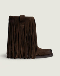 Dallas Boot Fringe | Dark brown