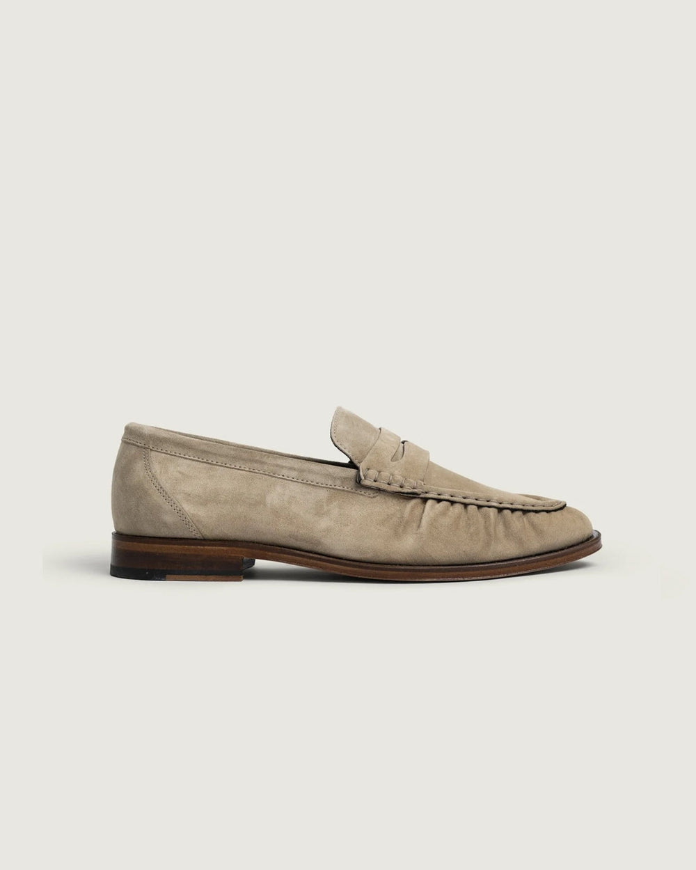 Penny Loafer Wrinkle - Suede | Light taupe