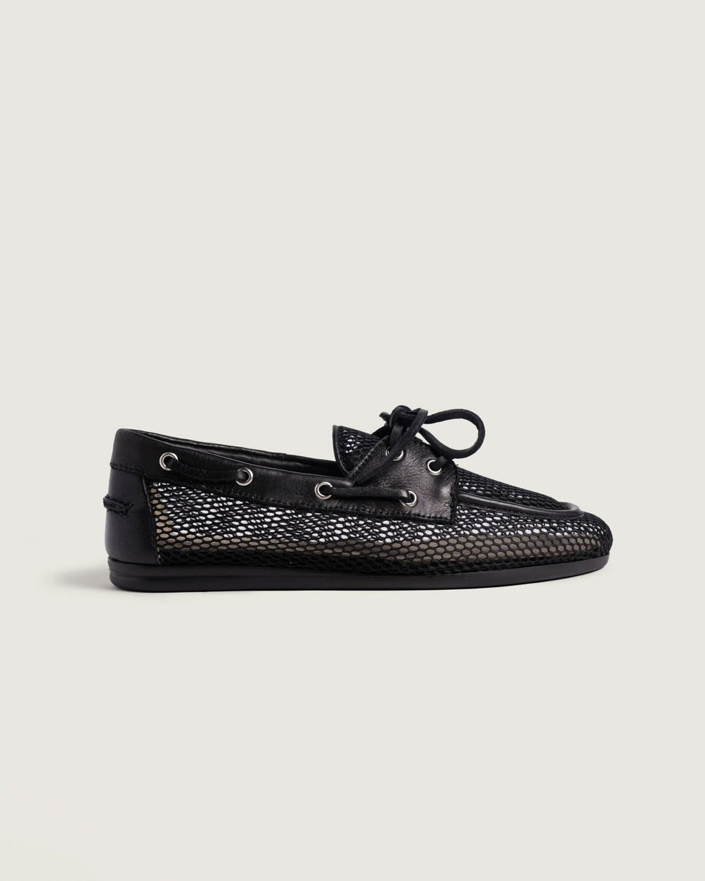 Boat Loafer Mesh - Leather | Black