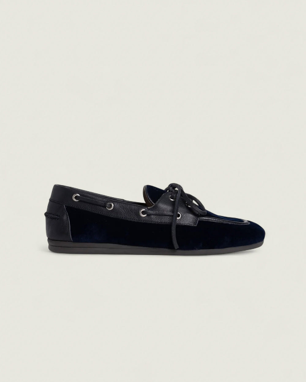 Boat Loafer Velvet | Navy