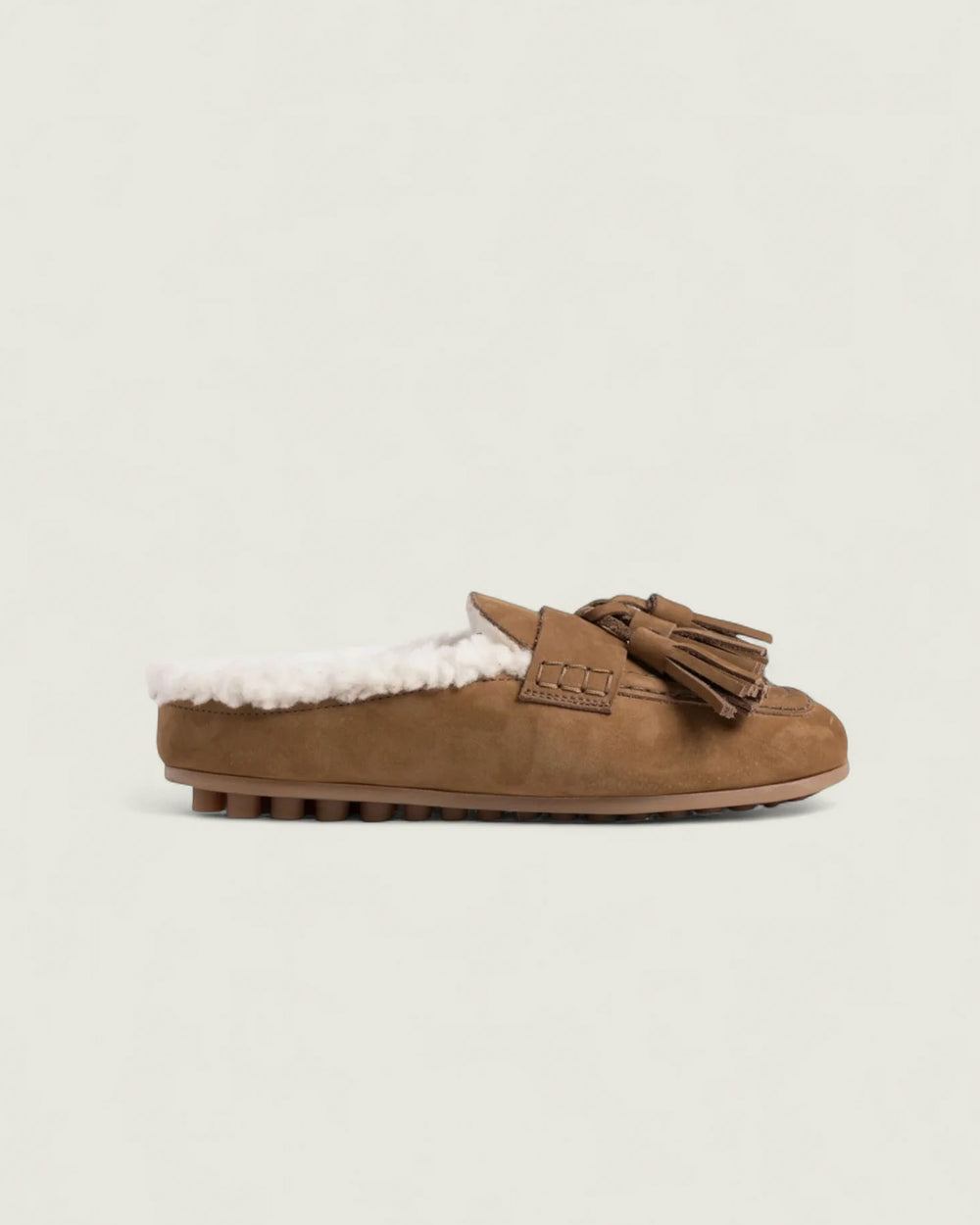 Tassel Driving Mule - Nubuck | Cognac