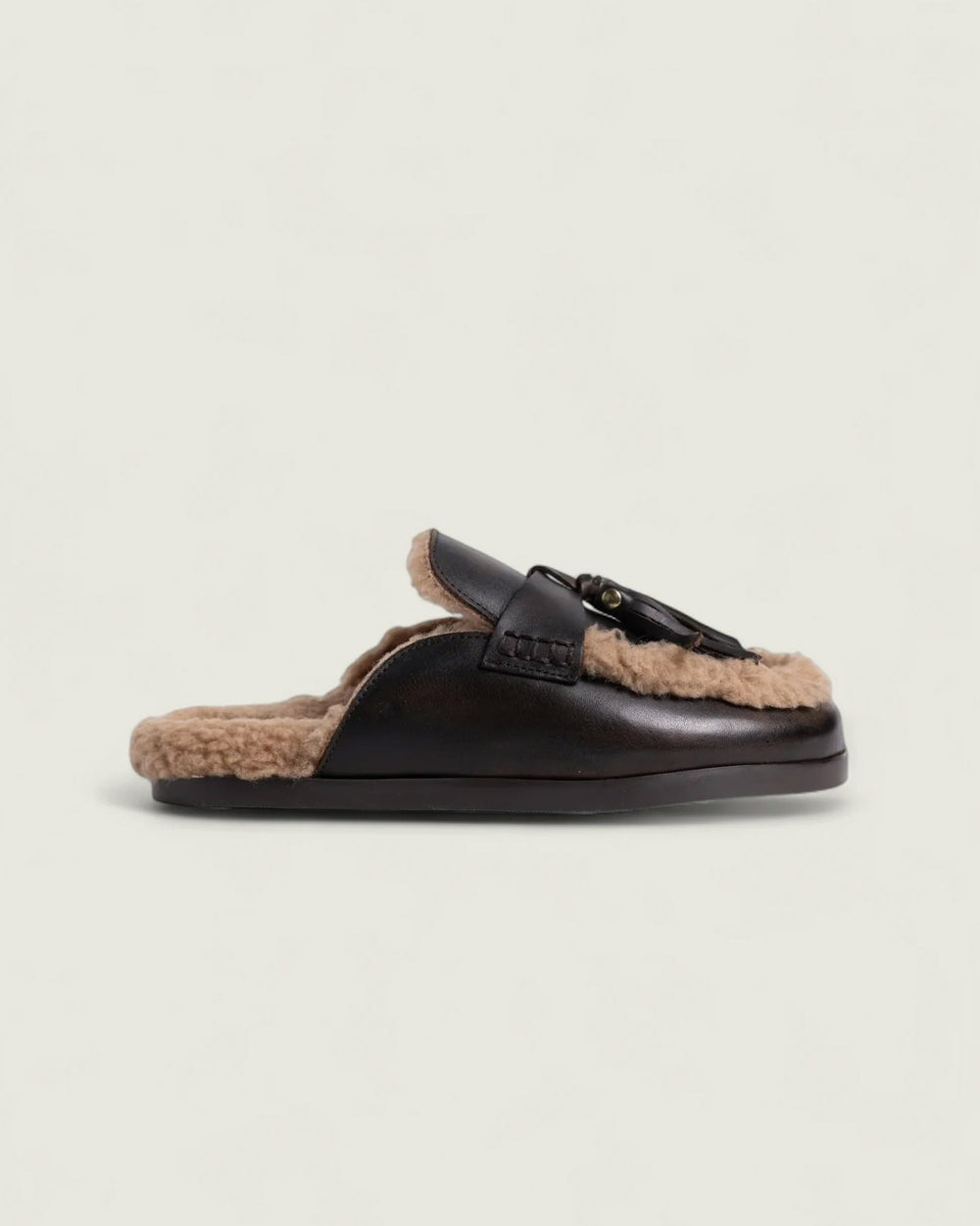 Ranch Tassel Mule - Leather | Coffee