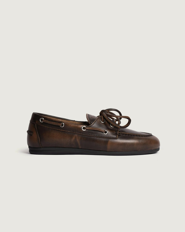 Boat Loafer Brushed | Coffee