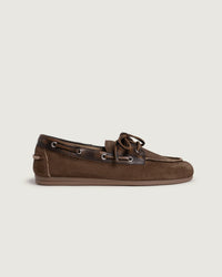 Boat Loafer Brushed - Suede/ Leather | Coffee/ Dark brown