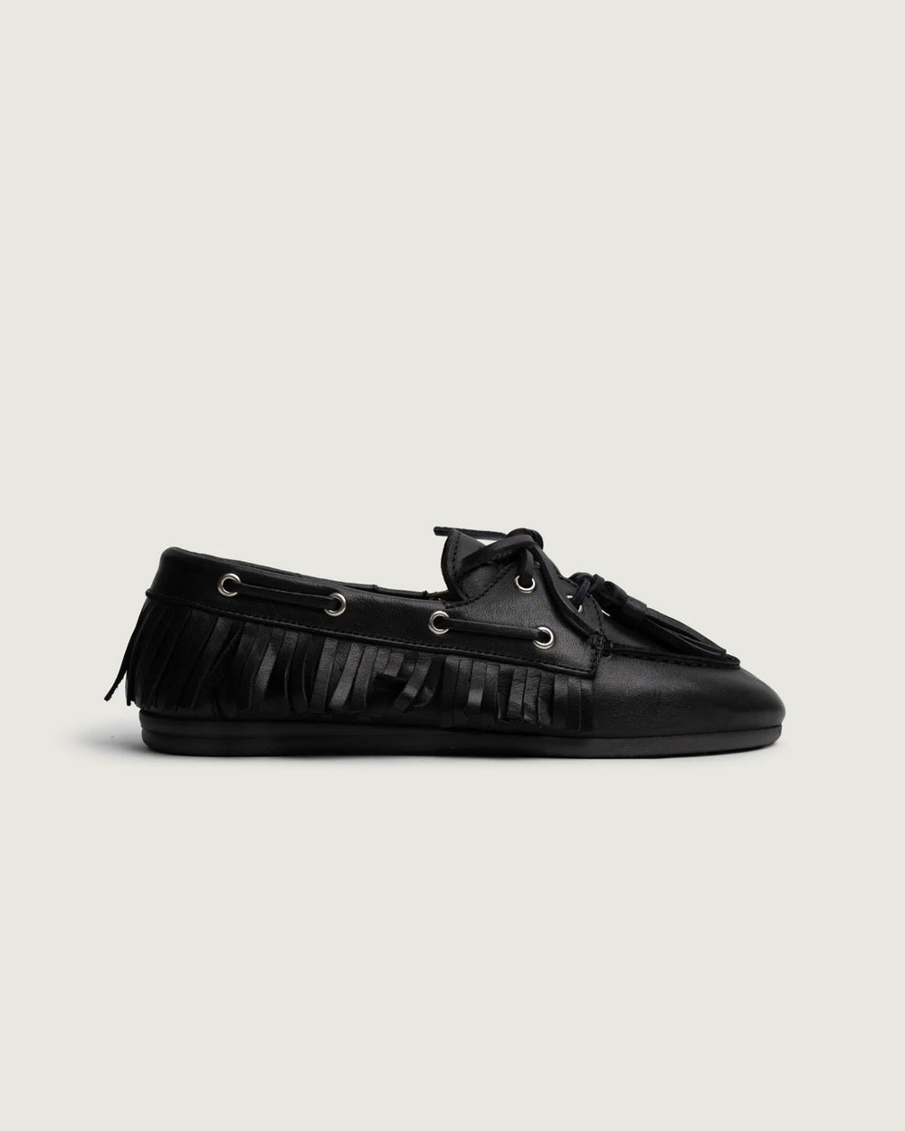 Boat Loafer Native Tassel - Soft Leather | Black
