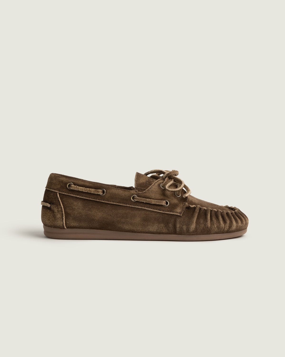 Boat Loafer Wrinkle - Suede | Dark brown