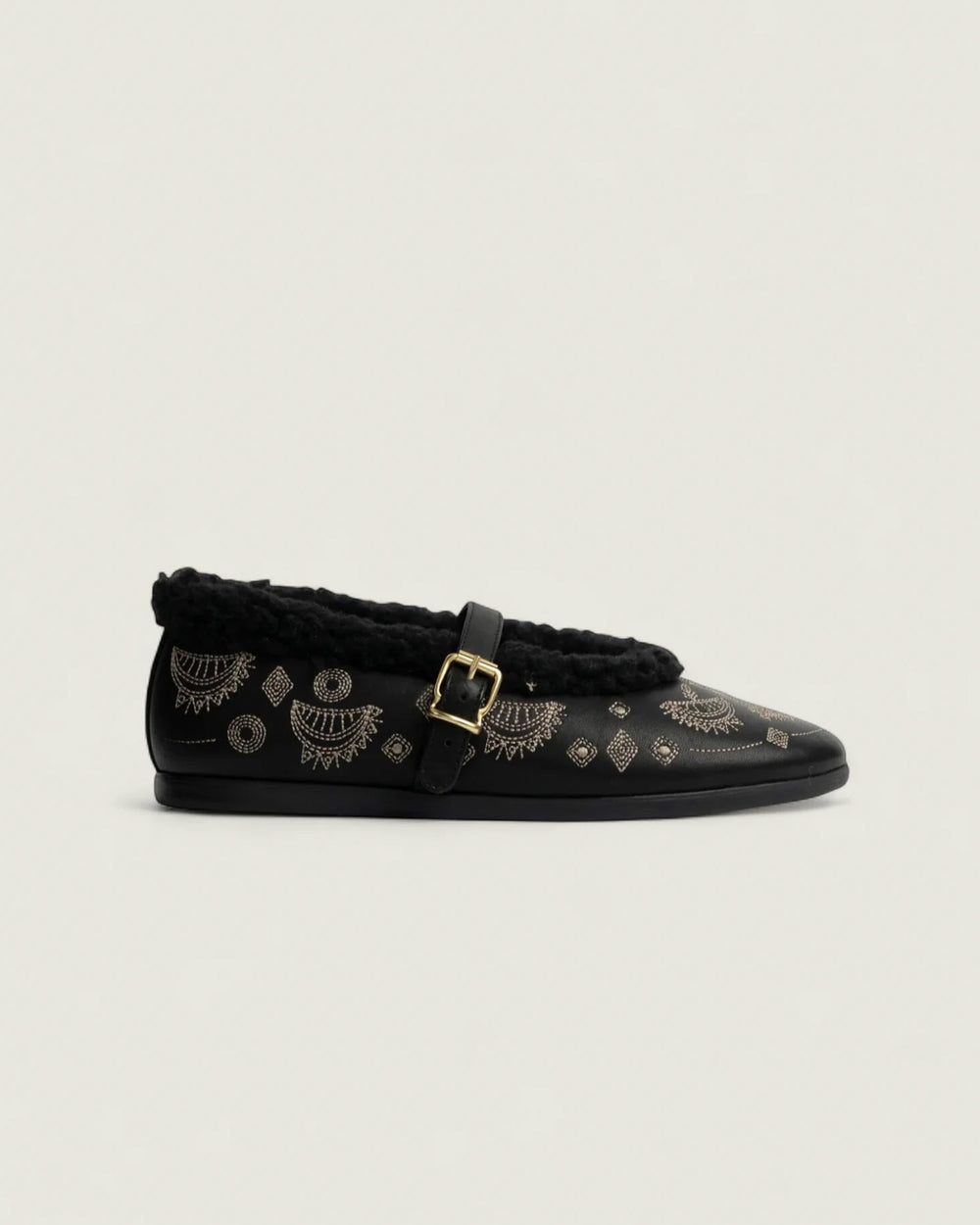 St. Moritz Ballet Flats Bohemian - Leather | Black