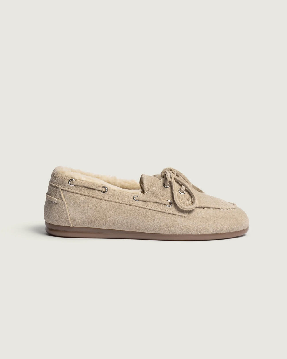 Boat Loafer Brushed - Fur | Light taupe