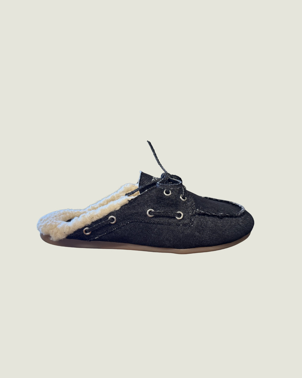 Boat Loafer Mule Fur - Denim | Night blue