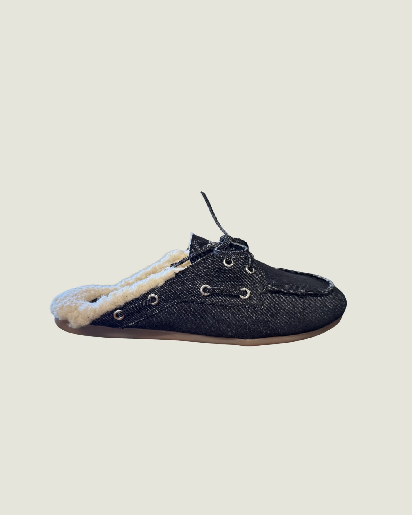 Boat Loafer Mule Fur - Denim | Night blue