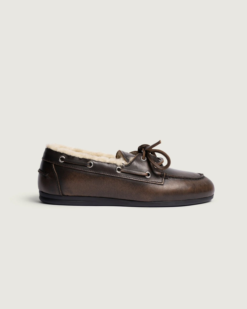 Boat Loafer Brushed - Fur | Coffee