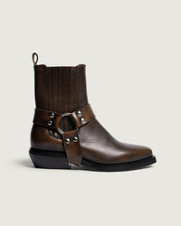 Texan Buckle Boot | Vintage brown