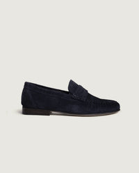 Penny Loafer Wrinkle - Suede | Navy