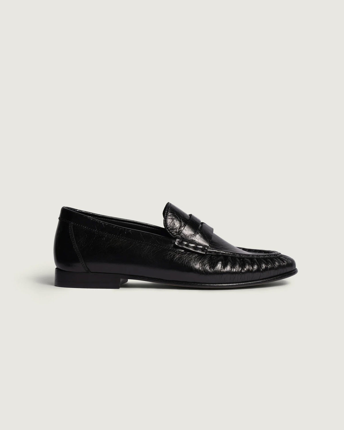 Penny Loafer Wrinkle - Leather shiney | Black