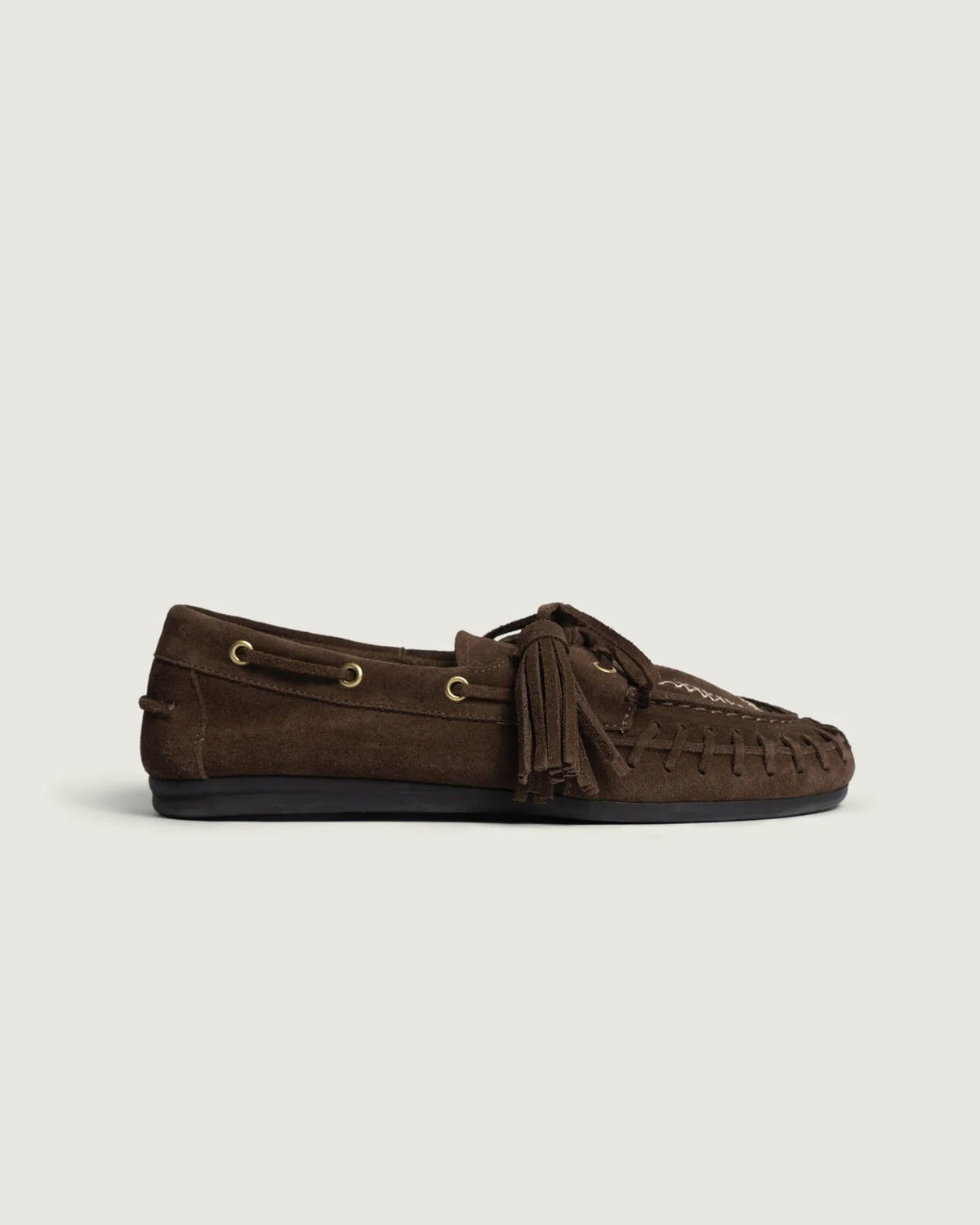 Boat Loafer Fringe | Dark brown