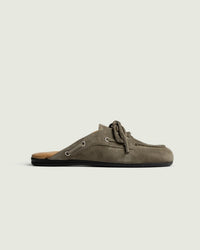 Boat Loafer Mule - Brushed Suede | Khaki