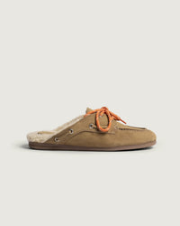 Boat Loafer Mule Fur Brushed - Suede | Desert tan