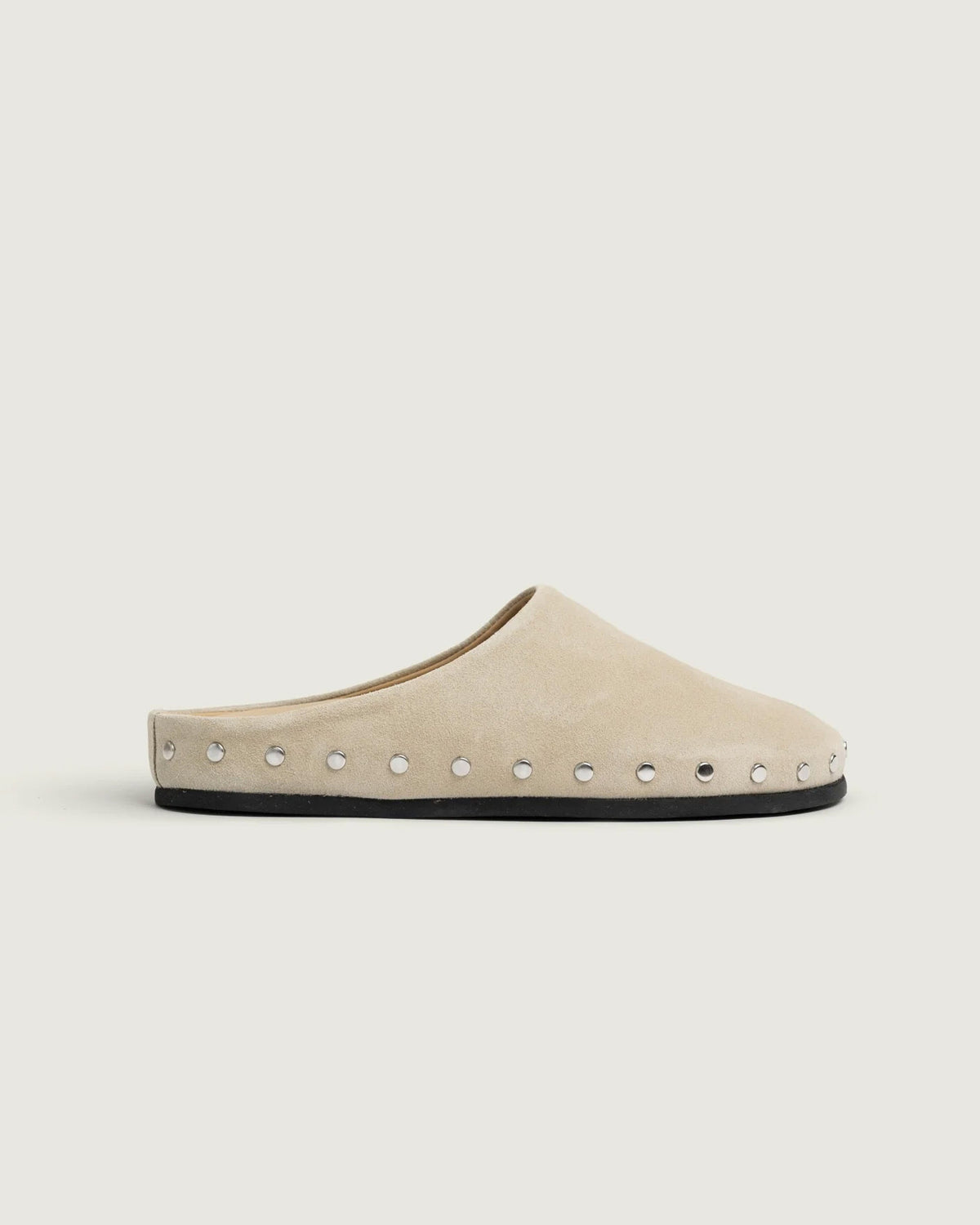Mule - Studded | Light taupe