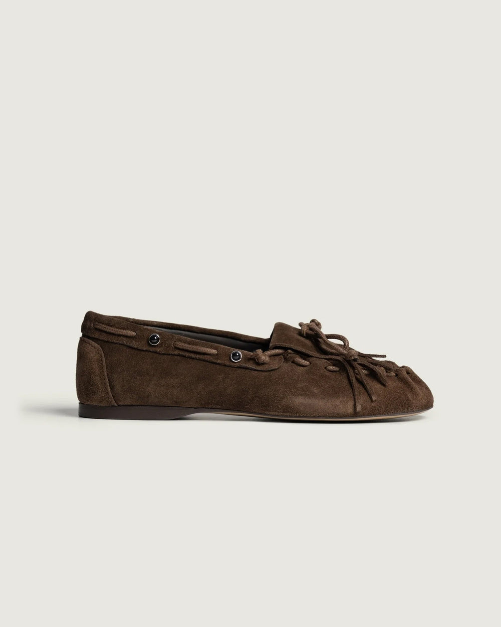 Fringe Moccasin | Dark brown
