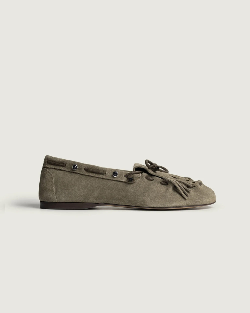 Fringe Moccasin | Khaki