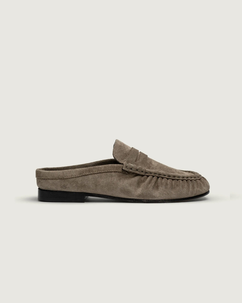 Penny Loafer Wrinkle Mule - Suede | Drizzle