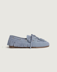 Boat Loafer Native Tassel - Suede | Blue lagoon