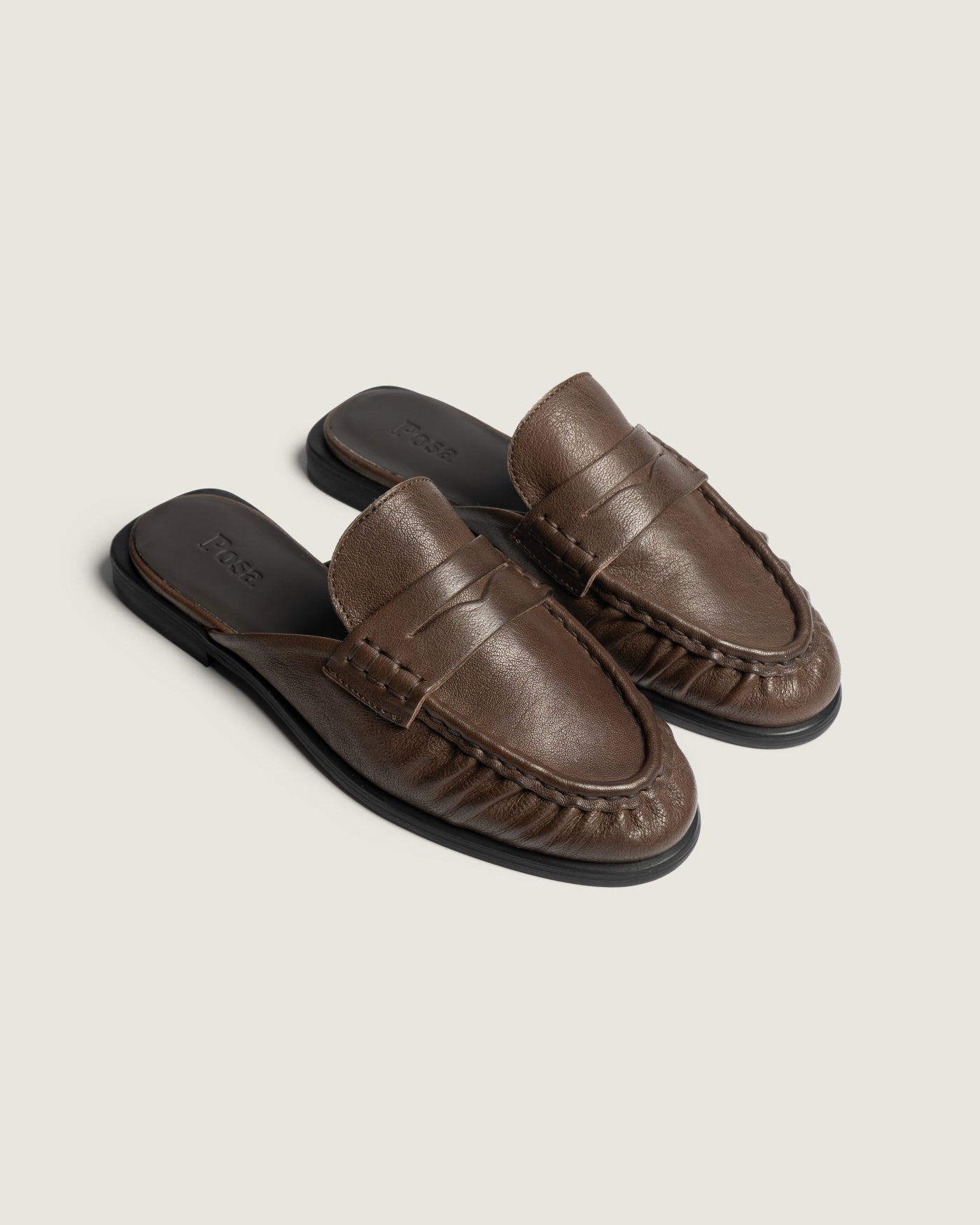 Penny Mule - Leather | Saddle brown