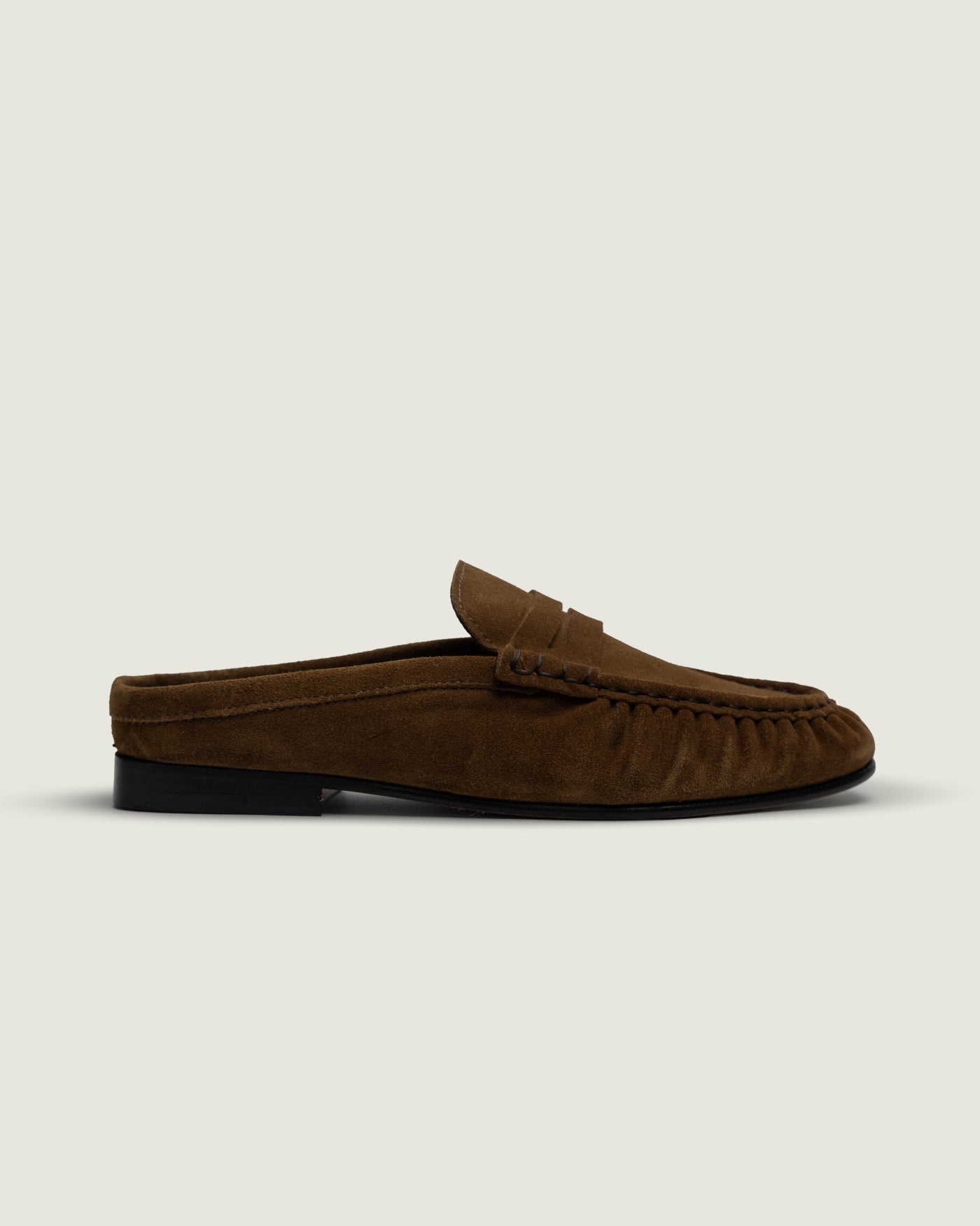 Penny Loafer Wrinkle Mule - Suede | Cognac