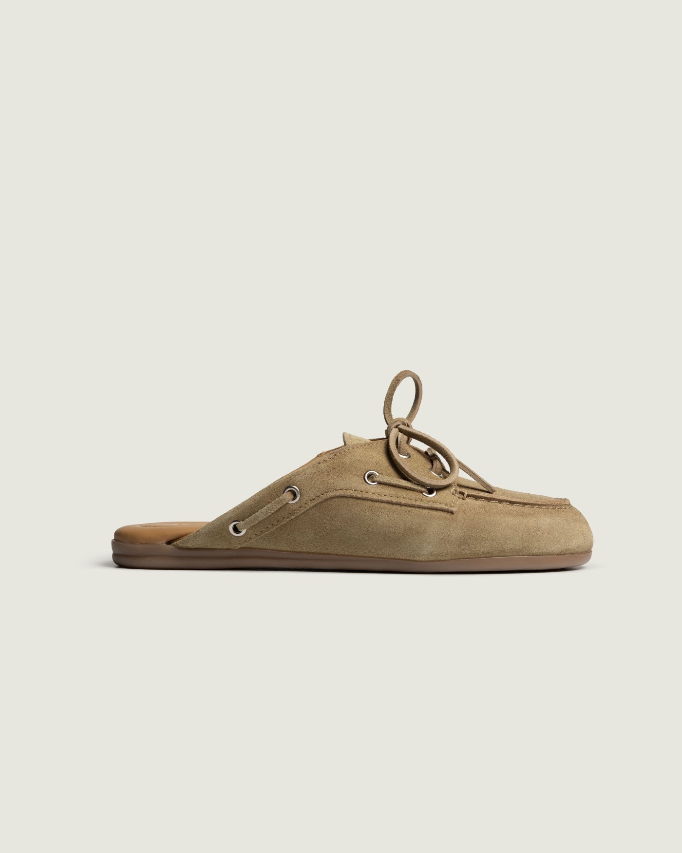 Boat Loafer Mule - Brushed Suede | Tan