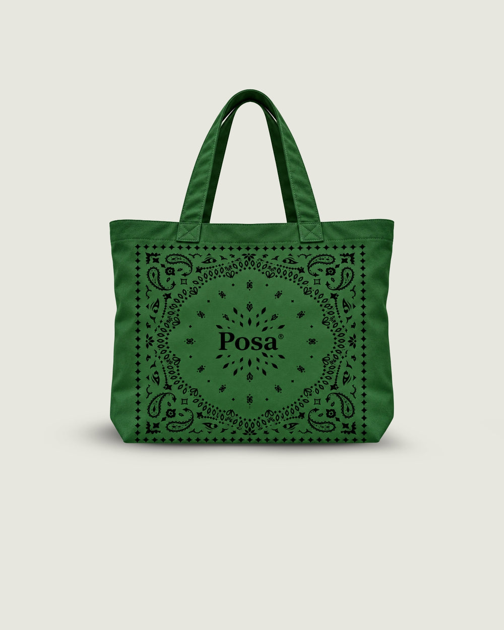 Paisley Tote Bag | Forest green