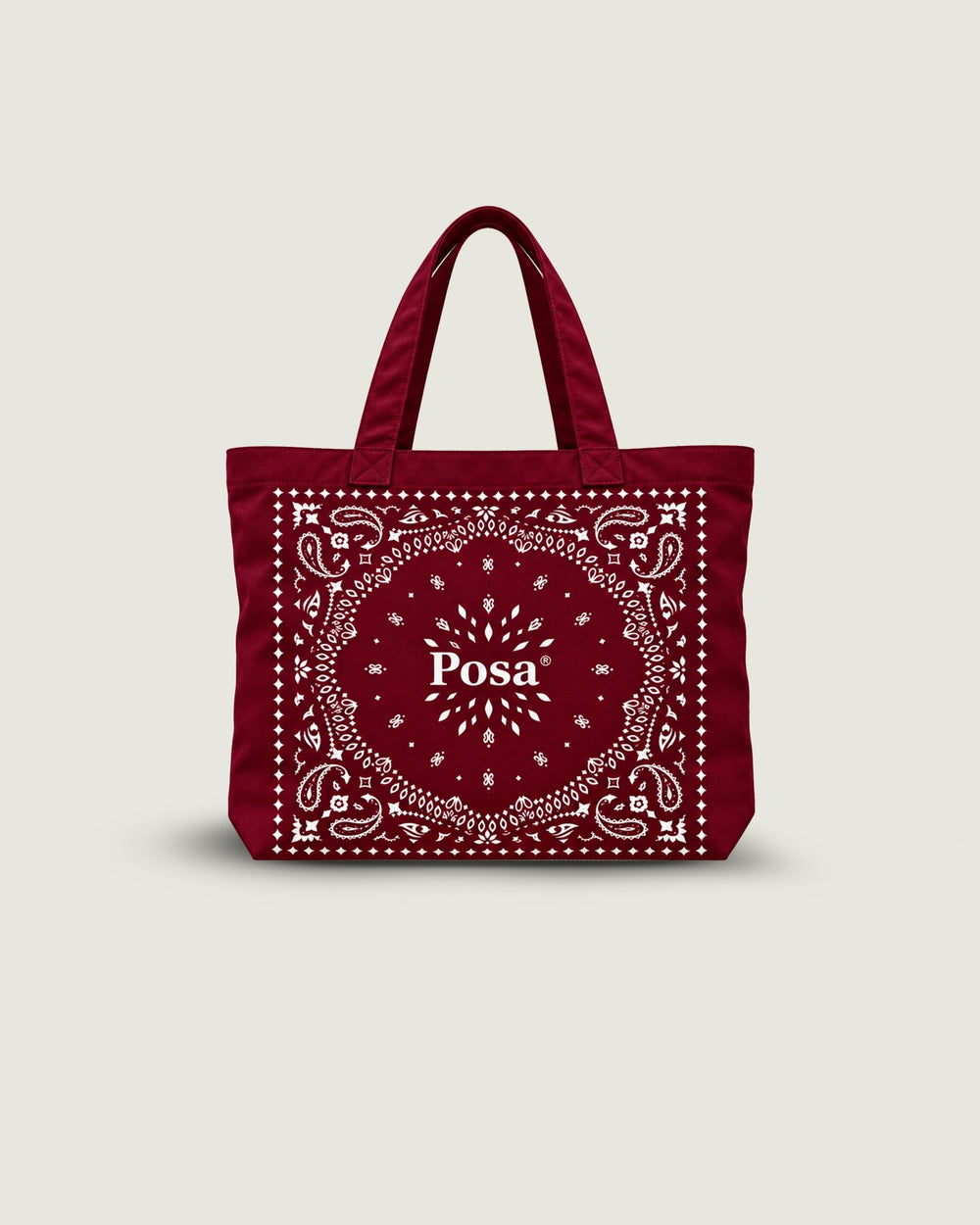 Paisley Tote Bag | Cherry Red