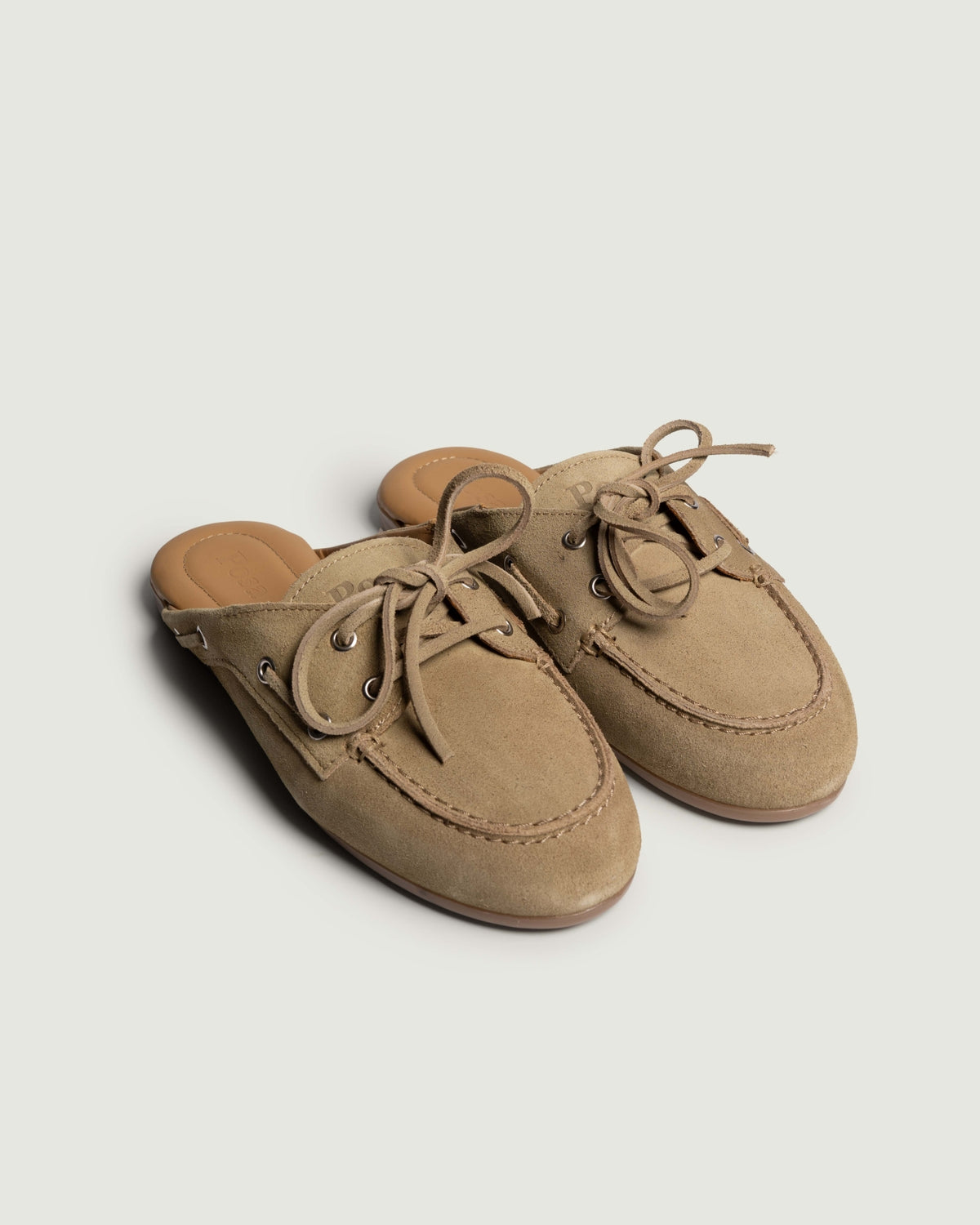Boat Loafer Mule - Brushed Suede | Tan