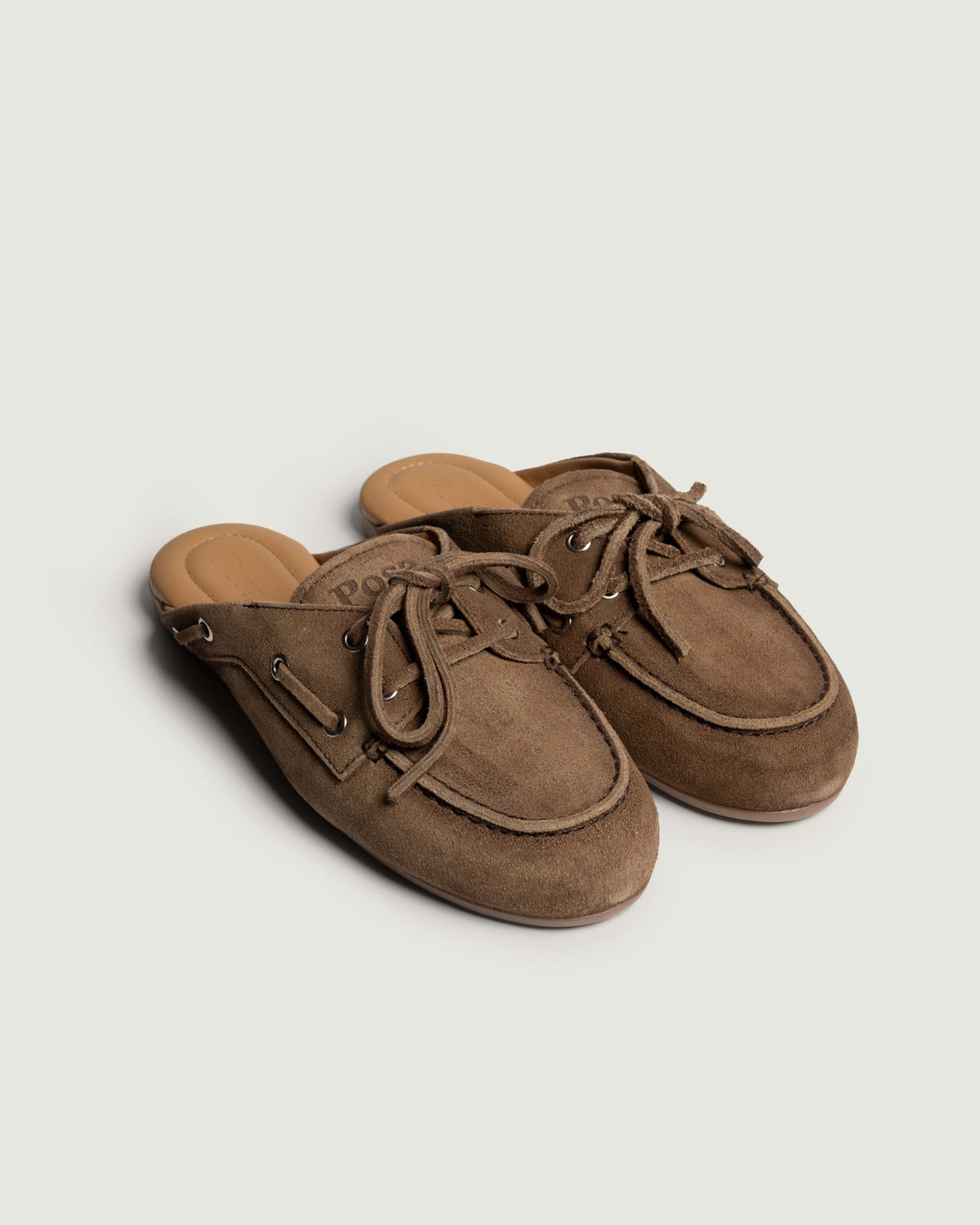 Boat Loafer Mule - Brushed Suede | Dark brown