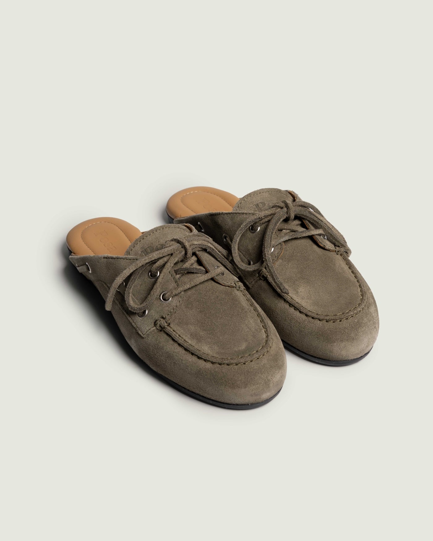 Boat Loafer Mule - Brushed Suede | Khaki