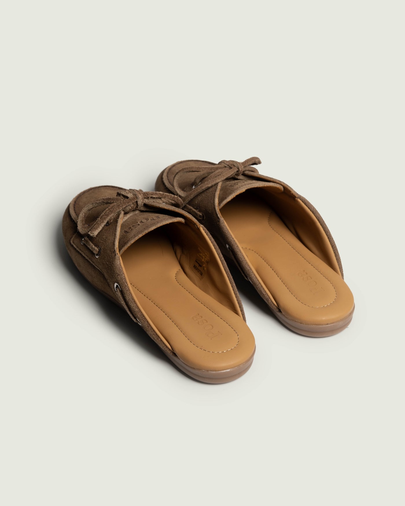Boat Loafer Mule - Brushed Suede | Dark brown
