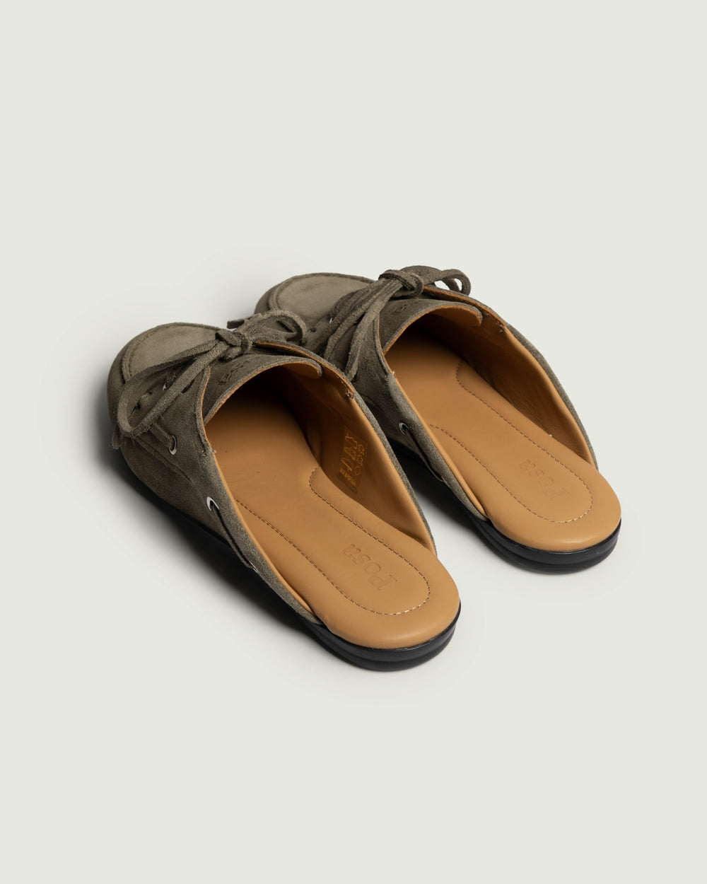 Boat Loafer Mule - Brushed Suede | Khaki