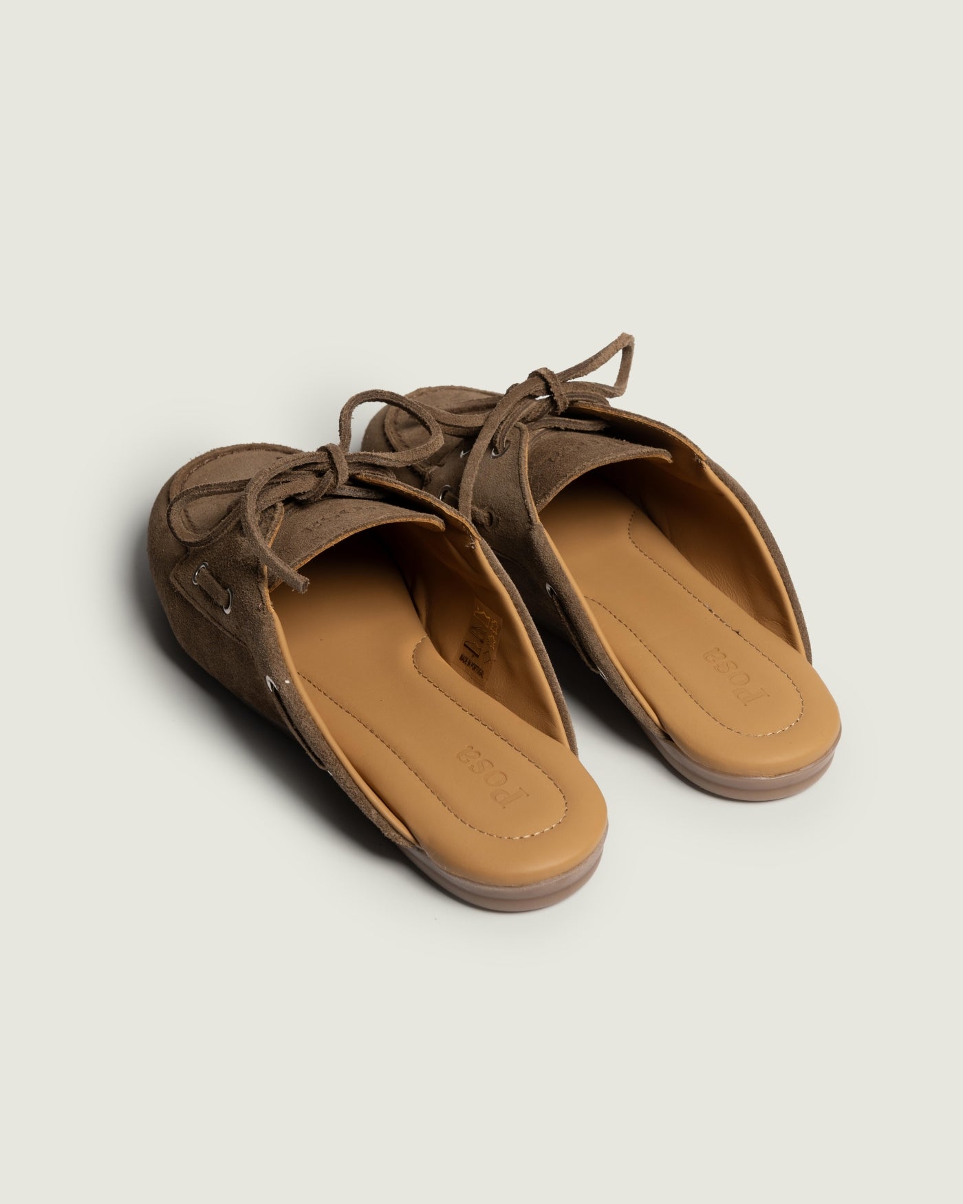 Boat Loafer Mule - Brushed Suede | Light chocolate