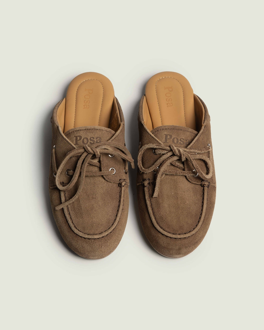 Boat Loafer Mule - Brushed Suede | Dark brown