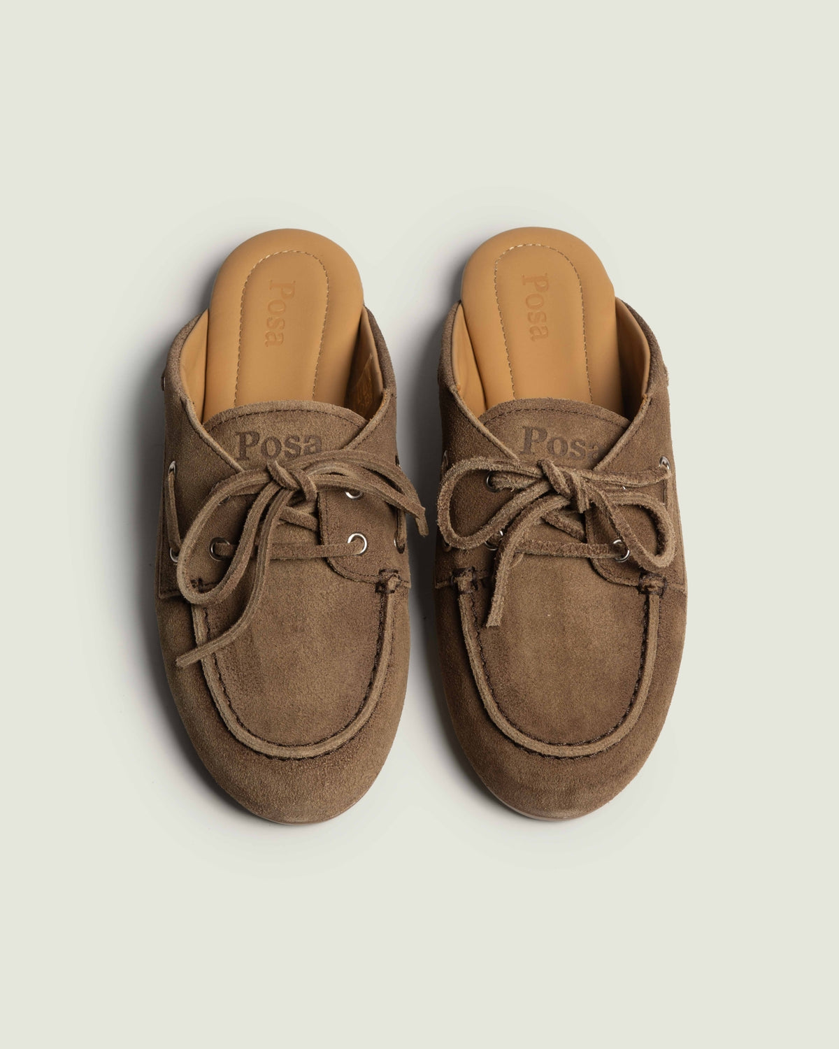 Boat Loafer Mule - Brushed Suede | Dark brown