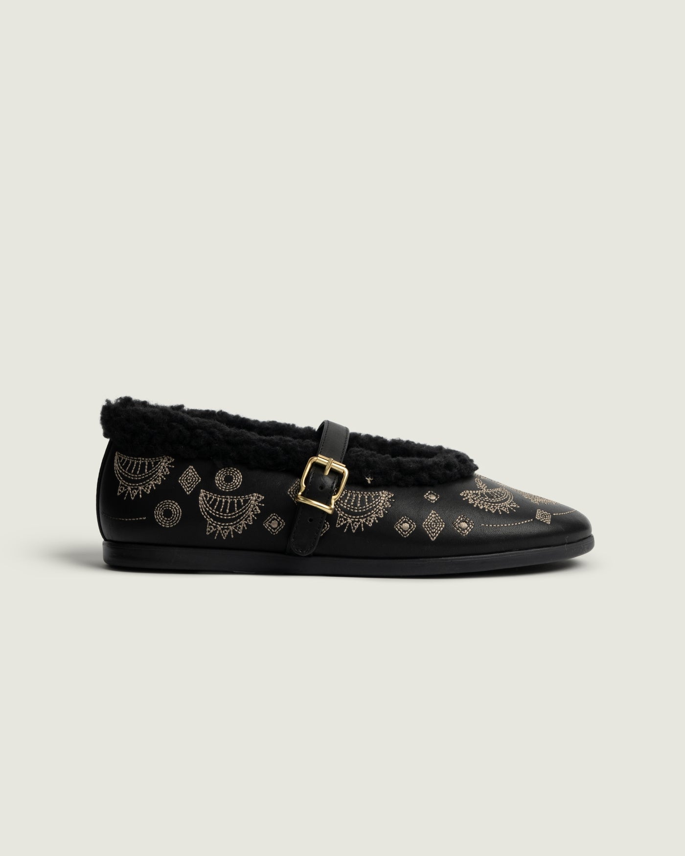 St. Moritz Ballet Flats Bohemian - Leather | Black